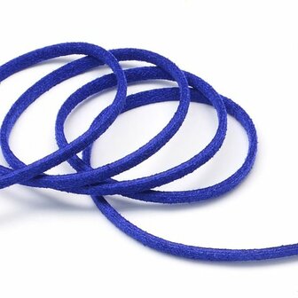 Suede koord 3 mm blauw