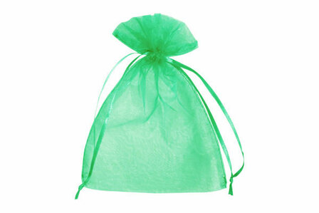 Organza zakje 10 x 15 cm groen