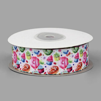 Grosgrain lint 25 mm donuts en cupcakes