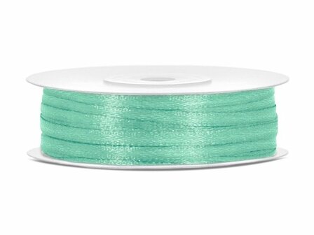 Satijn lint 3 mm mint 91 meter rol