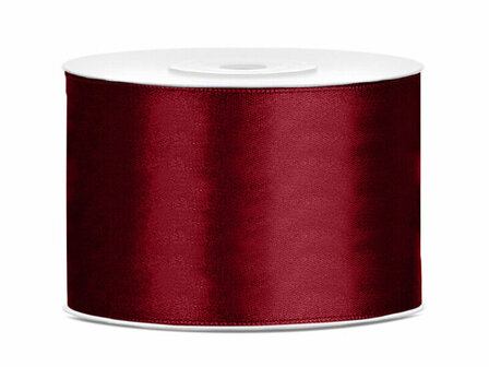 Satijn lint 50 mm bordeaux rood 6 meter