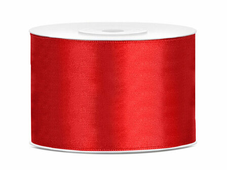 Satijn lint 50 mm rood 6 meter