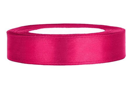 Satijn lint 1.5 cm breed fuchsia