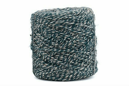 Jute touw twisted donker blauw 3.5 mm dik 10 meter