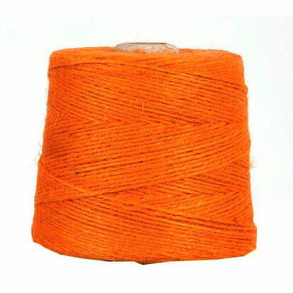 Jute touw oranje 3 mm dikte 10 meter