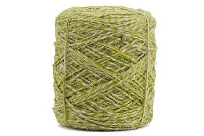 Jute touw twisted groen 3.5 mm dik 10 meter