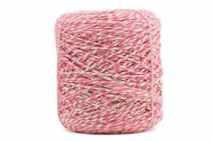 Jute touw twisted roze 3.5 mm dik 10 meter