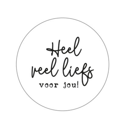 Ronde stickers veel liefs voor jou 10 stuks