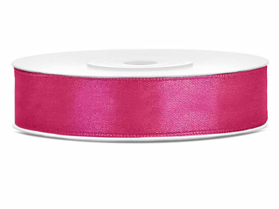 Satijn lint 12 mm fuchsia