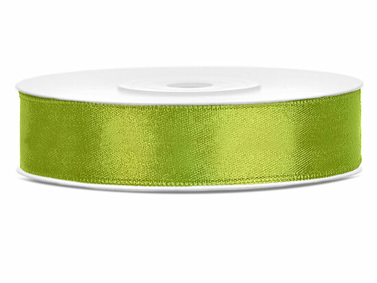 Satijn lint 12 mm lime groen