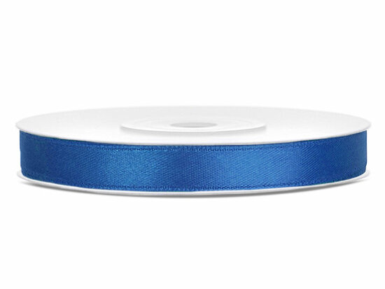 Satijn lint 6 mm blauw