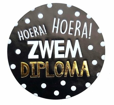 Hoera hoera zwemdiploma 10 stuks