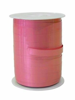 Krullint metallic roze 1 cm breed 10 meter