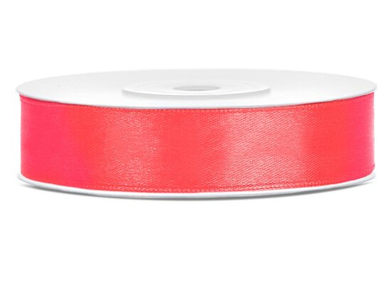 Satijn lint 12 mm neon fuchsia