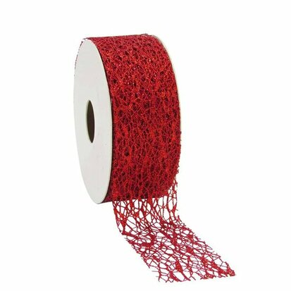 Weblint 3.8 cm breed rood glitter