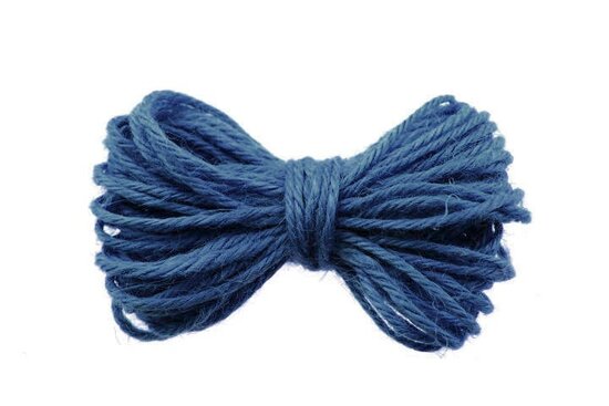 Jute touw blauw 2 mm dikte 10 meter