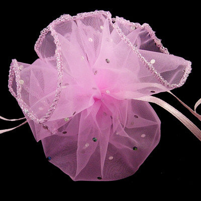 Organza cirkel Roze met stipje