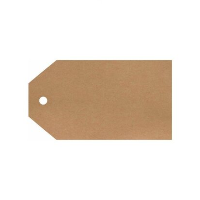 Kraft label 3 x 5 cm 10 stuks