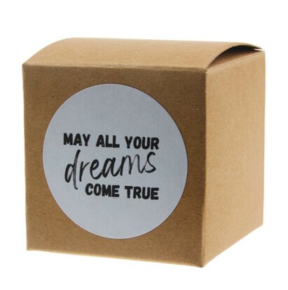 Geluksdoosje kraft may all your dreams come true 4.5 cm chinese gelukspop