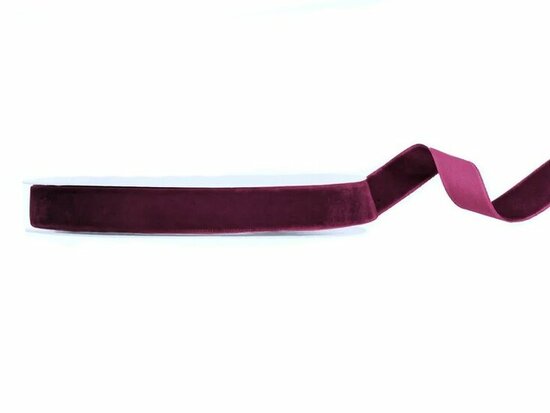 Fluweel lint 1.5 cm breed plum