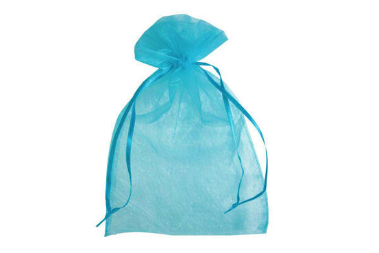 100 Organza zakje Aqua