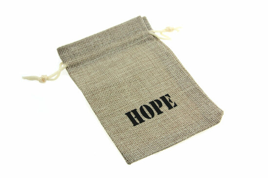 Jute zakjes hope 1