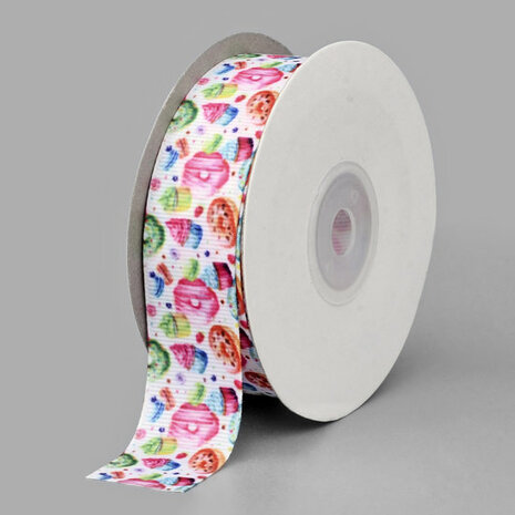 Grosgrain lint 25 mm donuts en cupcakes