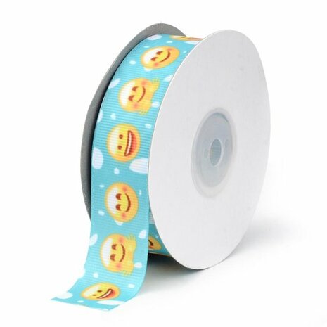 Grosgrain lint 25 mm emoji