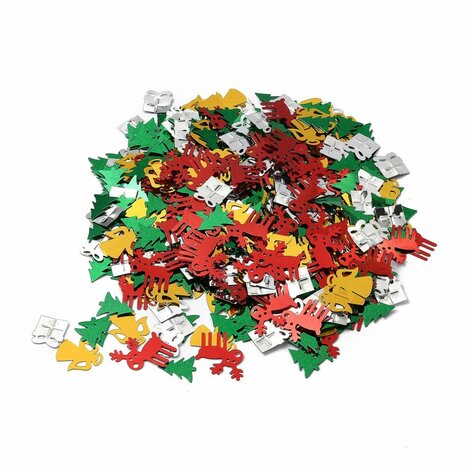 Kerst confetti strooimix engel, kado, kerstboom, rendier