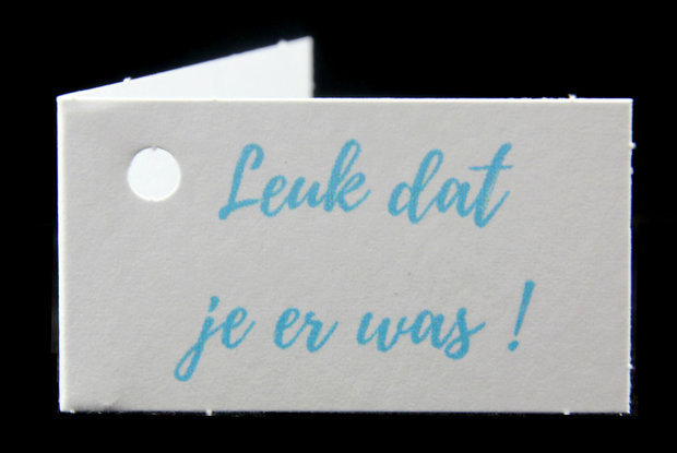 Kaartjes leuk dat je er was blauw