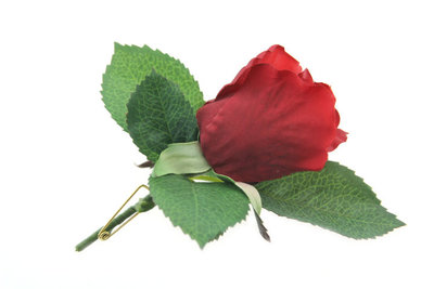 beroerte industrie Aubergine Corsage roos rood - organza zakjes